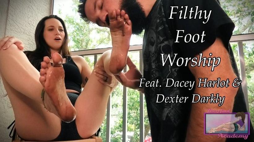Cover [FREE] Dacey Harlot - Filthy Foot Worship - BarefootAcademy, ManyVids