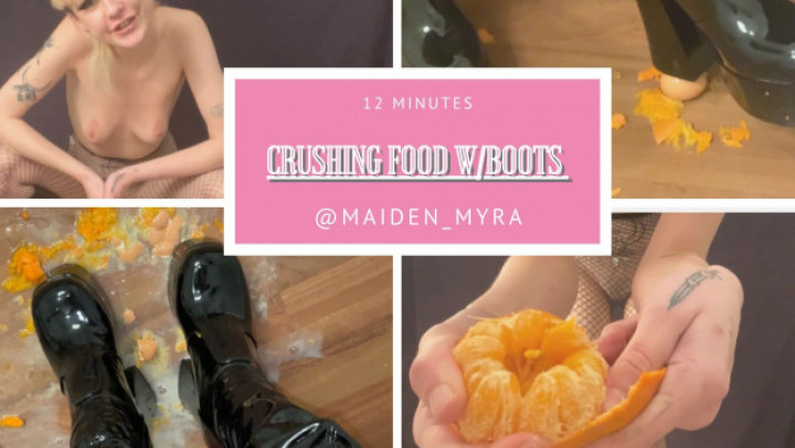 Cover maiden_myra - Stepping On Fruit &Amp; Eggs With Huge Boots - ManyVids