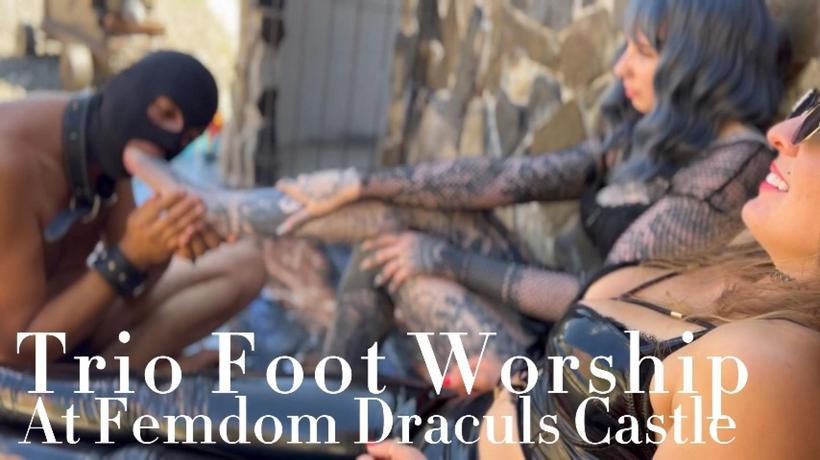 Cover Blazed Brat - Trio Foot Worship At Dracula Femdom Castle - ManyVids