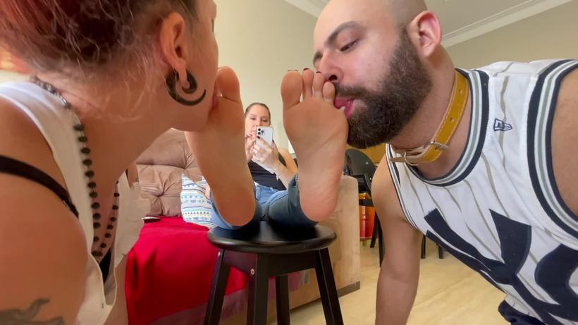 Cover Foot Worship - Being Treated In The Best Way! 2 Foot Slaves! A Boy And A Girl! - Goddess Grazi