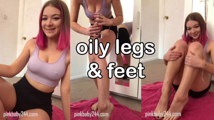 Cover pinkbaby24 - Oiling My Legs And Feet - ManyVids