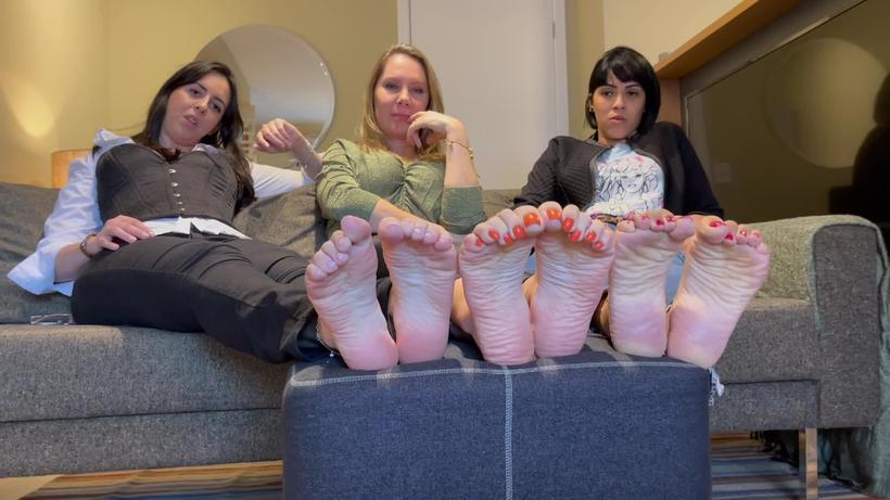 Cover 3 Delicious Pairs Of Feet - Mistress Nara, Goddess Grazi And Jaque - Brazilian Domination