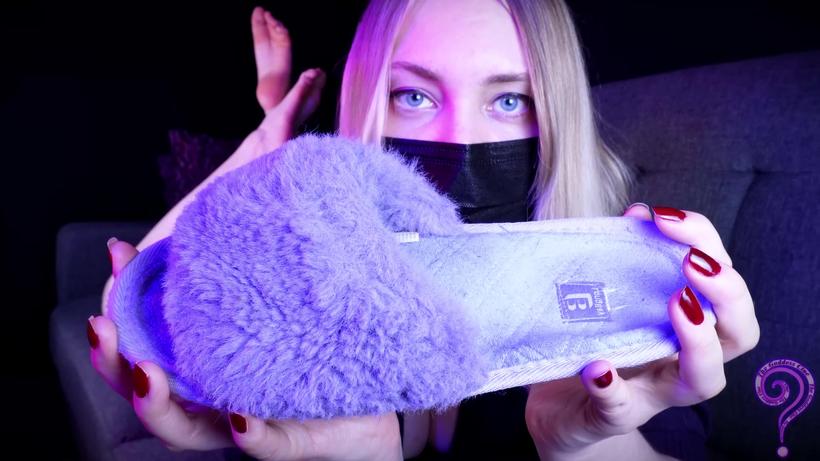 Cover Well Worn Slippers Drenched In Sweet Goddess Scent - 4K - The Goddess Clue Clip Store