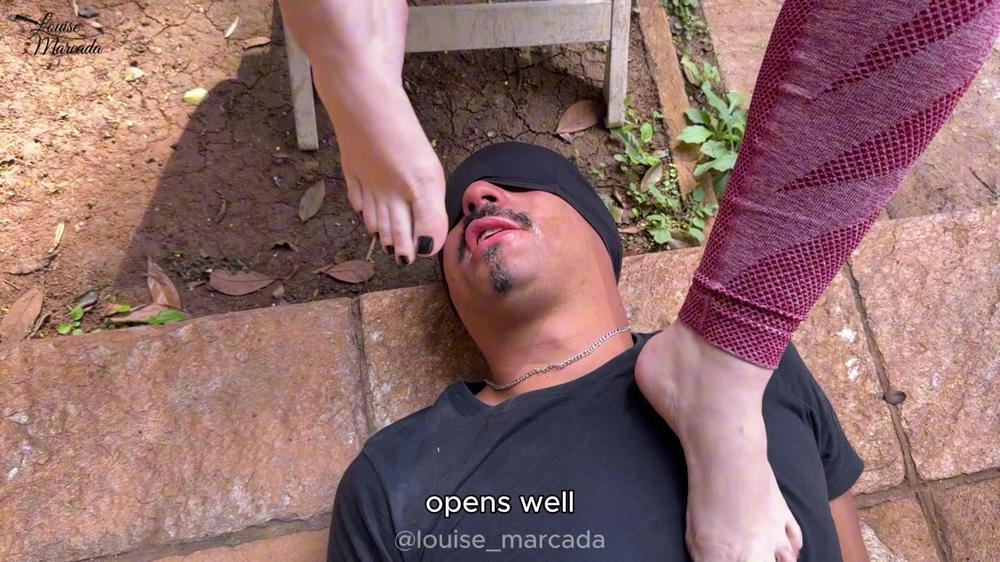 Cover Louise By The Pool Foot Worship & Deep Challenge With Luno - Femdom - Foot Worship - Foot Gagging - Sole Licking - Saliva Extraction - Louise Marcada